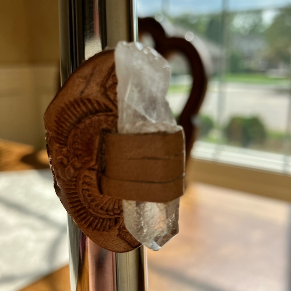 Buffalo Girl Druid ring with crystal quartz - Picture 2 of 6